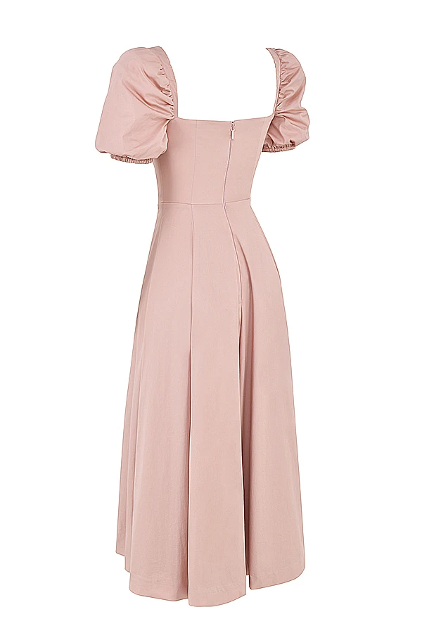 Blush Puff Sleeve Midi Dress 19 Blush Puff Sleeve Midi Dress – Bild 17