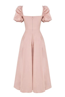 Blush Puff Sleeve Midi Dress 37 Blush Puff Sleeve Midi Dress -Traumhafte Kleider sb6025m 03