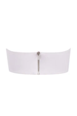 White Linen Mix Bandeau Top -Traumhafte Kleider sb6217 03