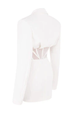 White Blazer Corset Dress -Traumhafte Kleider sb6303 02