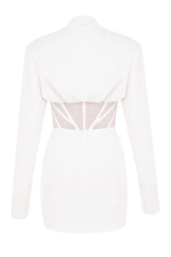 White Blazer Corset Dress -Traumhafte Kleider sb6303 03