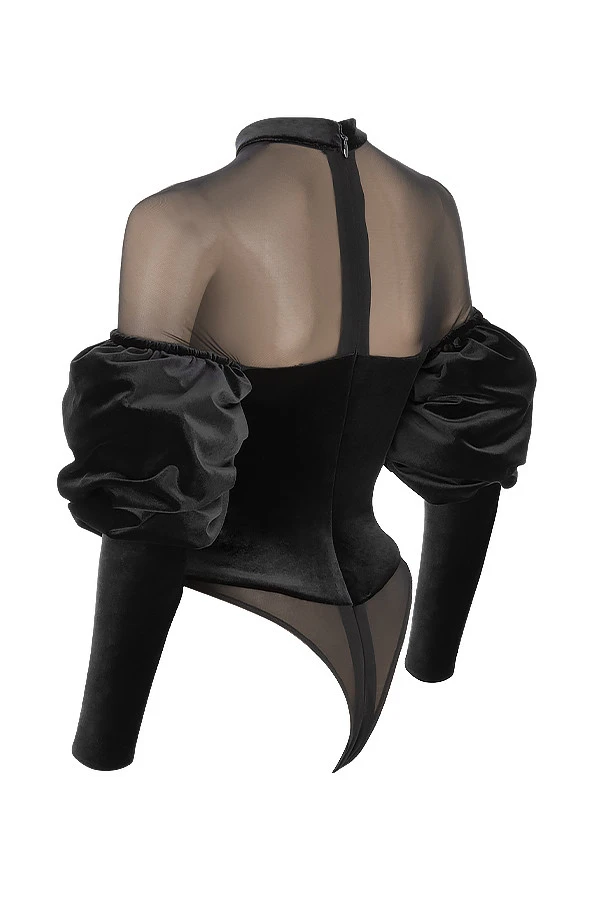 Black Velvet And Tulle Bodysuit 15 Black Velvet And Tulle Bodysuit – Bild 13
