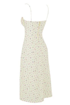 Lemon Floral Bustier Midi Dress -Traumhafte Kleider sb6530a 02