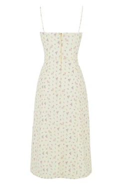 Lemon Floral Bustier Midi Dress -Traumhafte Kleider sb6530a 03