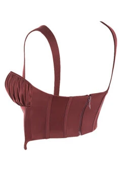 Raisin Satin Cropped Corset -Traumhafte Kleider sb6564 02