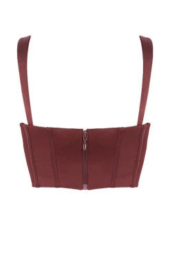 Raisin Satin Cropped Corset -Traumhafte Kleider sb6564 03