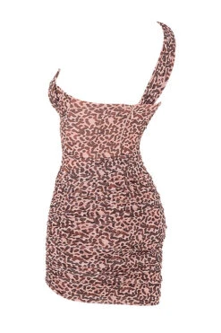 Animal Print Cut Out Mini Dress -Traumhafte Kleider sb6583 02