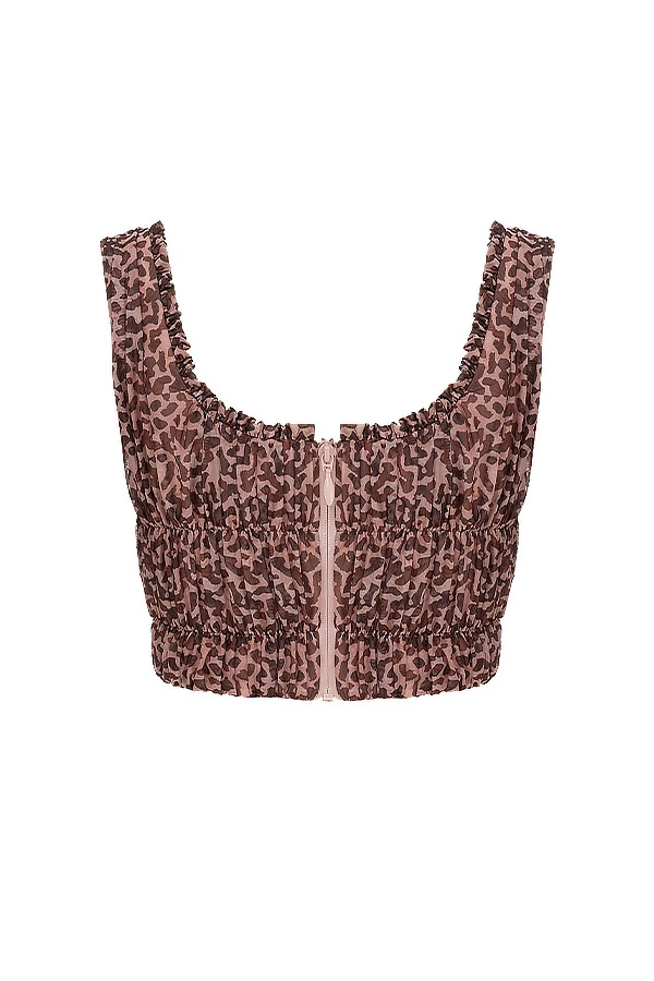 Animal Print Ruched Corset 20 Animal Print Ruched Corset – Bild 18