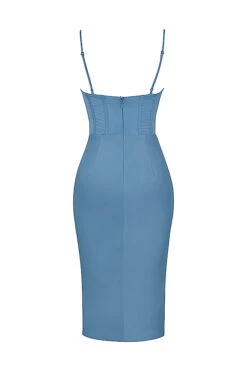 Aegean Blue Corset Midi Dress -Traumhafte Kleider sb6657d 03 copy
