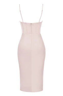 Crystal Satin Corset Midi Dress -Traumhafte Kleider sb6657g 03