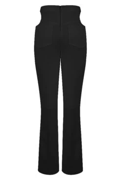 Black Crepe Cutout Trousers -Traumhafte Kleider sb7000a 03