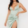 Pistachio Satin Corset Midi Dress 1 Pistachio Satin Corset Midi Dress -Traumhafte Kleider sb7014a 3a