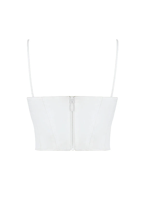 White Gathered Corset 15 White Gathered Corset – Bild 13