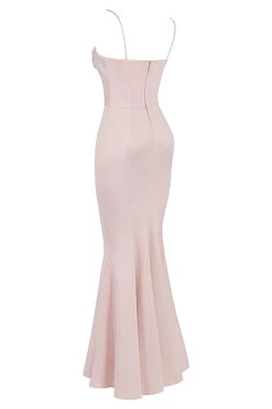 Blush Satin Fishtail Gown -Traumhafte Kleider sb7282c 02