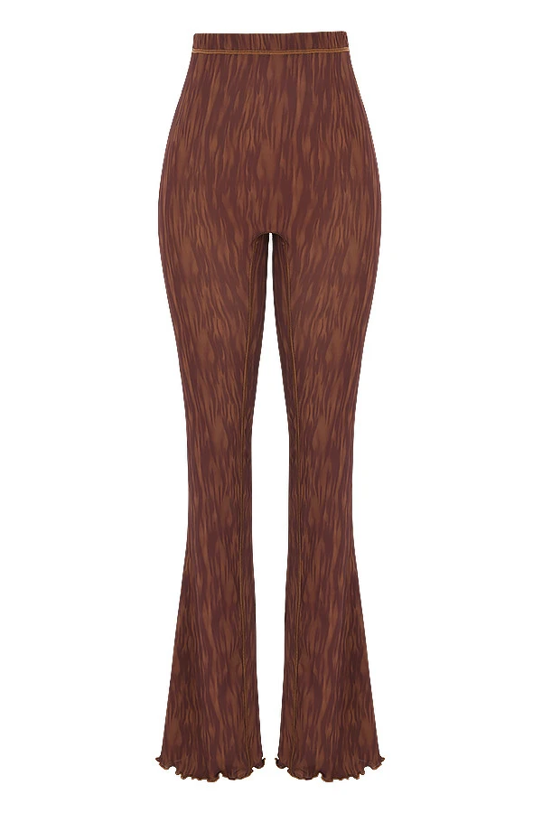 Chocolate Print Mesh Flared Trousers 16 Chocolate Print Mesh Flared Trousers – Bild 14