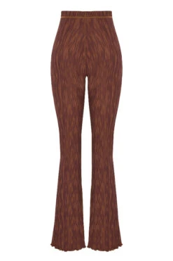 Chocolate Print Mesh Flared Trousers 33 Chocolate Print Mesh Flared Trousers -Traumhafte Kleider sb7292a 03b