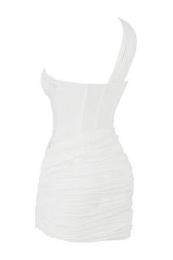 White Cut Out Mini Dress -Traumhafte Kleider sb7366 02