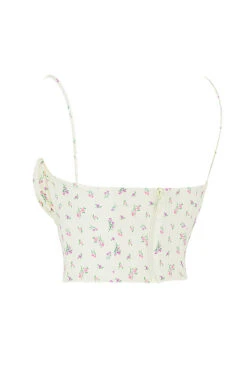 Lemon Ditsy Floral Gathered Bustier Top 28 Lemon Ditsy Floral Gathered Bustier Top -Traumhafte Kleider sb7398 02