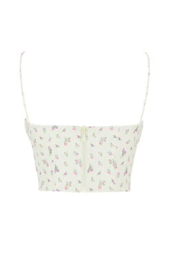 Lemon Ditsy Floral Gathered Bustier Top 29 Lemon Ditsy Floral Gathered Bustier Top -Traumhafte Kleider sb7398 03