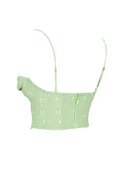 Olive Floral Draped Corset -Traumhafte Kleider sb7432b 02g