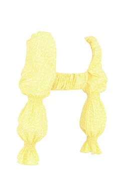 Lemon Floral Shirred Bralette Top -Traumhafte Kleider sb7433 02a