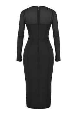 Black Corset Midi Dress -Traumhafte Kleider sb7463b 03