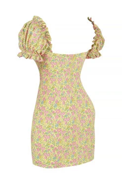 Vintage Floral Puff Sleeve Mini Dress 24 Vintage Floral Puff Sleeve Mini Dress -Traumhafte Kleider sb7469 02