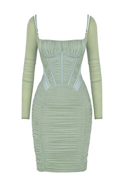 Green Gathered Corset Dress 27 Green Gathered Corset Dress -Traumhafte Kleider sb7519 01z