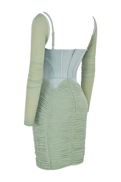 Green Gathered Corset Dress 28 Green Gathered Corset Dress -Traumhafte Kleider sb7519 02z