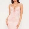 Baby Pink Satin Corset Dress -Traumhafte Kleider sb7551 r2aa