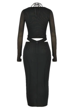 Black Cutout Midi Dress -Traumhafte Kleider sb7700a 03