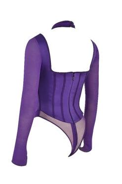 Grape Halterneck Corset Bodysuit -Traumhafte Kleider sb7704 02