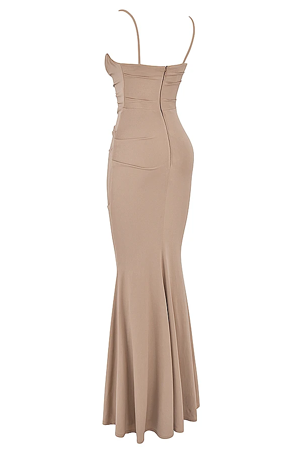 Almond Jersey Corset Maxi Dress 16 Almond Jersey Corset Maxi Dress – Bild 14