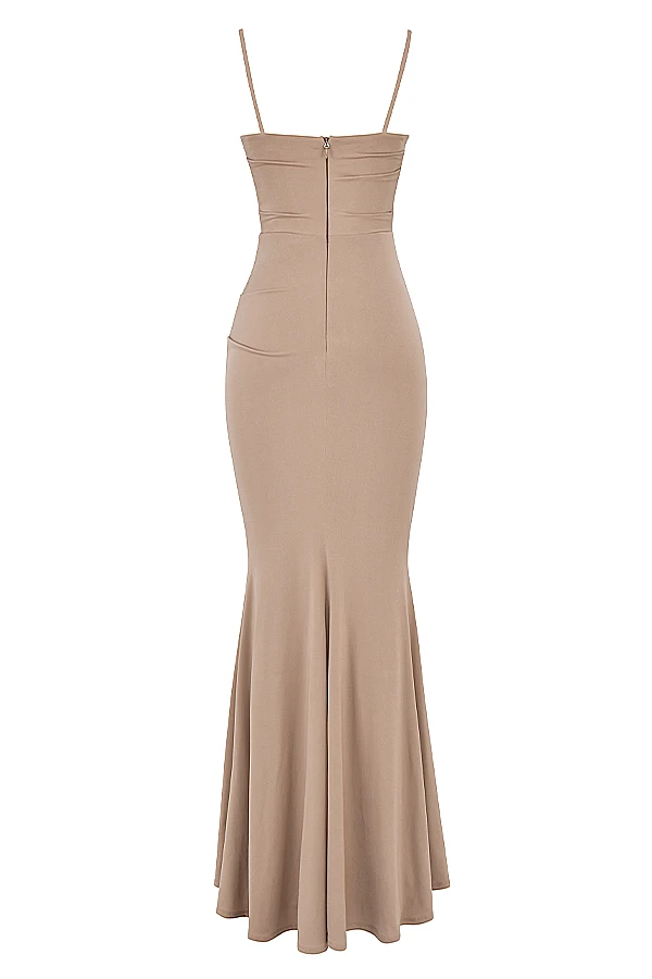 Almond Jersey Corset Maxi Dress 17 Almond Jersey Corset Maxi Dress – Bild 15