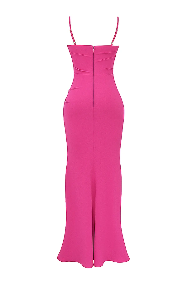 Hot Pink Corset Maxi Dress 14 Hot Pink Corset Maxi Dress – Bild 12
