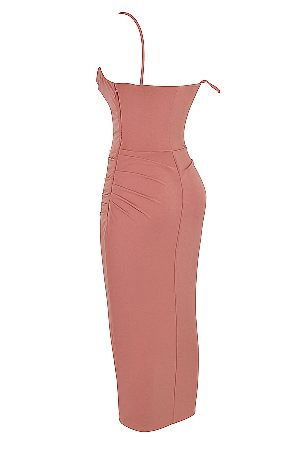 Rose Draped Corset Midi Dress 14 Rose Draped Corset Midi Dress – Bild 12