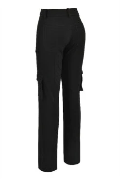 Black Lace Up Cargo Trousers -Traumhafte Kleider sb7876 02