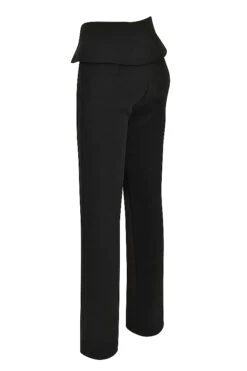 Black Fold Front Trousers 32 Black Fold Front Trousers -Traumhafte Kleider sb7880 02