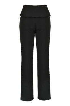 Black Fold Front Trousers 33 Black Fold Front Trousers -Traumhafte Kleider sb7880 03