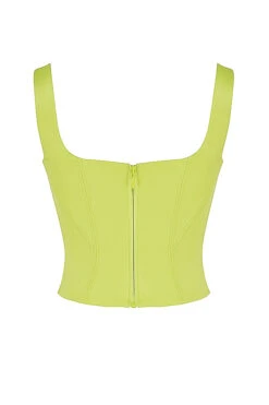 Lime Satin Longline Corset -Traumhafte Kleider sb7890 03l