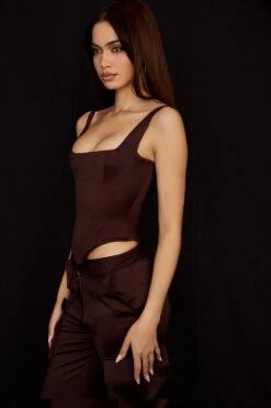 Chocolate Satin Longline Corset 20 Chocolate Satin Longline Corset -Traumhafte Kleider sb7890e 4