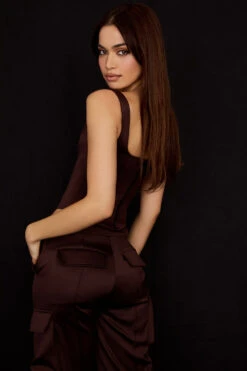 Chocolate Satin Longline Corset 21 Chocolate Satin Longline Corset -Traumhafte Kleider sb7890e 5