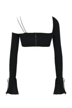 Black Crystal Trim Bandeau Top -Traumhafte Kleider sb7892 03