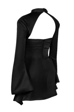 Black Draped Corset Dress -Traumhafte Kleider sb8043b 02