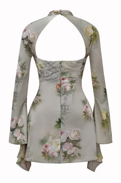 Vintage Floral Draped Corset Dress -Traumhafte Kleider sb8043d 03