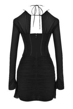 Black Real Silk Corset Mini Dress 16 Black Real Silk Corset Mini Dress -Traumhafte Kleider sb8050 03