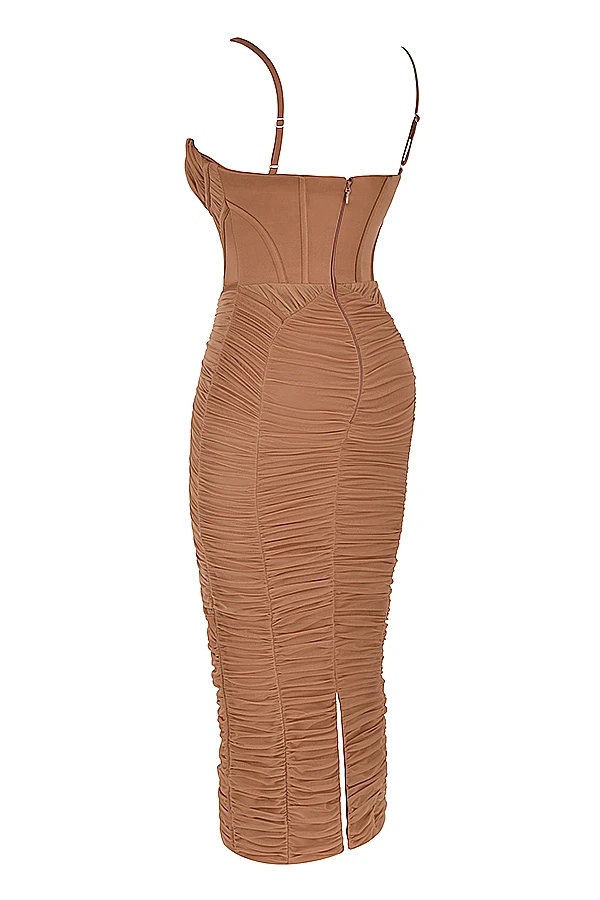 Mocha Corset Maxi Dress 14 Mocha Corset Maxi Dress – Bild 12