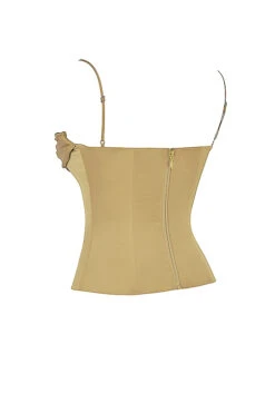 Olive Satin Lace Up Corset -Traumhafte Kleider sb8245 02ar