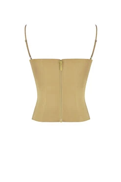 Olive Satin Lace Up Corset -Traumhafte Kleider sb8245 03ar