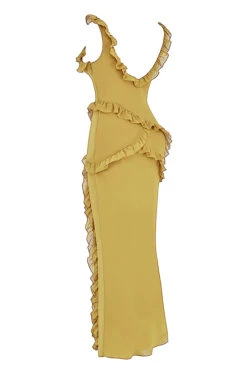 Olive Ruffle Maxi Dress -Traumhafte Kleider sb8250 02rr